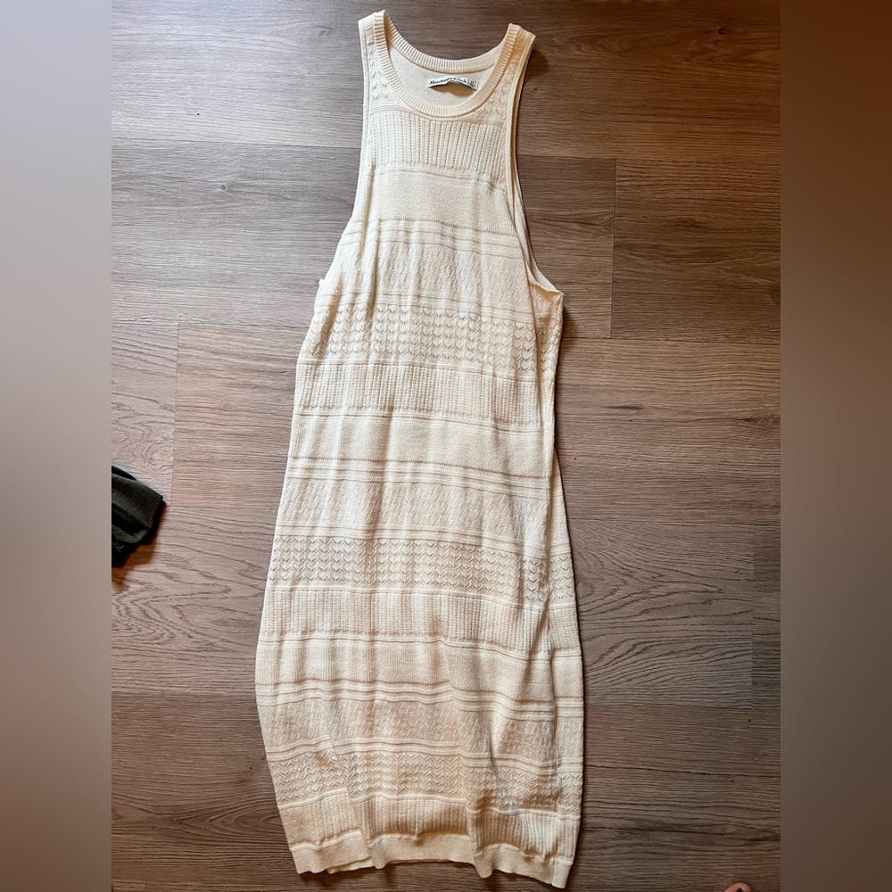 Abercrombie & Fitch Cream Sweater Dress Small Tall